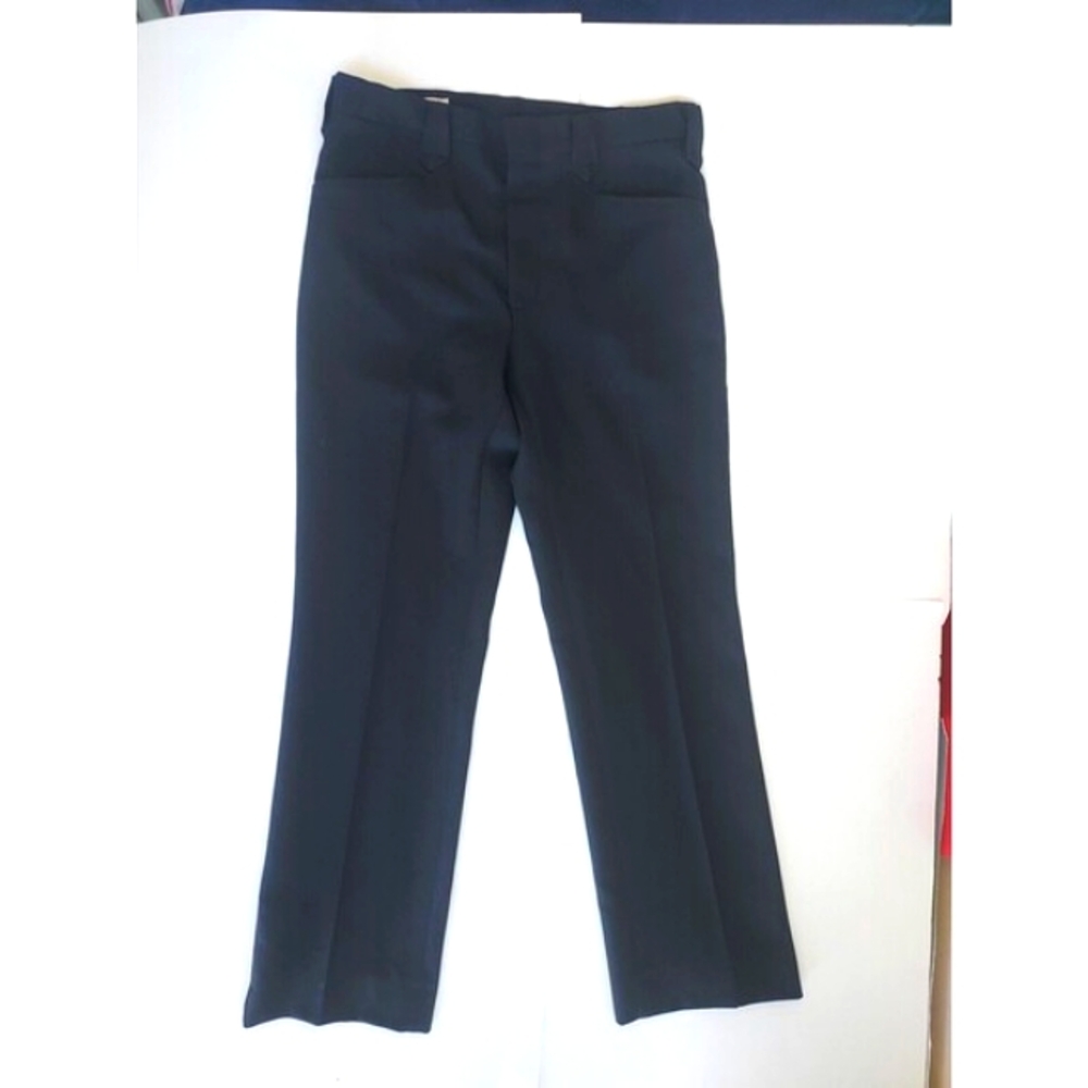 Vintage Sheplers Mens Black Western Straight Dress Pants Made In USA 34x32